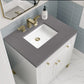 Chicago 30" Single Vanity, Glossy White w/ 3 CM Grey Expo Top