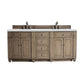 Bristol 72" Double Vanity, Whitewashed Walnut w/ 3 CM Ethereal Noctis Quartz Top