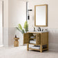 Breckenridge 30" Single Vanity, Light Natural Oak w/ 3 CM Eternal Jasmine Pearl Top