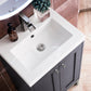 Chianti 20" Single Vanity, Mineral Gray, Brushed Nickel, w/ White Glossy Composite Stone Top