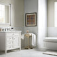 Brittany 36" Single Vanity, Bright White w/ 3 CM Ethereal Noctis Quartz Top