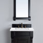 Brookfield 26" Single Vanity, Antique Black w/ 3 CM Arctic Fall Solid Surface Top