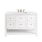 Breckenridge 48" Single Vanity, Bright White w/ 3 CM Arctic Fall Top