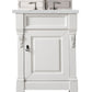 Brookfield 26" Single Vanity, Bright White w/ 3 CM Ethereal Noctis Quartz Top