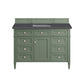 Brittany 48" Single Vanity, Smokey Celadon w/ 3 CM Charcoal Soapstone Top