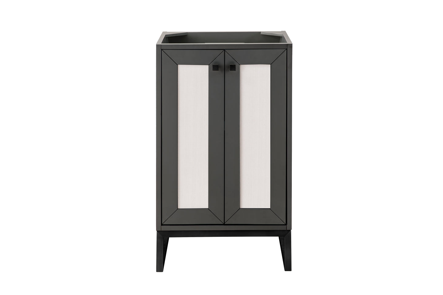 Chianti 20" Single Vanity Cabinet, Mineral Gray, Matte Black