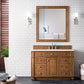 Bristol 48" Single Vanity, Saddle Brown w/ 3 CM Eternal Marfil Quartz Top