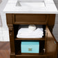 Brookfield 26" Single Vanity, Country Oak w/ 3 CM Arctic Fall Solid Surface Top