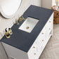 Breckenridge 48" Single Vanity, Bright White w/ 3 CM Charcoal Soapstone Top