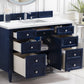 Brittany 48" Single Vanity, Victory Blue w/ 3 CM Arctic Fall Solid Surface Top