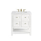 Breckenridge 30" Single Vanity, Bright White w/ 3 CM Arctic Fall Top