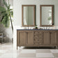 Chicago 72" Double Vanity, Whitewashed Walnut w/ 3 CM Charcoal Soapstone Quartz Top