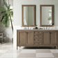 Chicago 72" Double Vanity, Whitewashed Walnut w/ 3 CM Eternal Serena Quartz Top