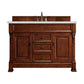 Brookfield 60" Single Vanity, Warm Cherry w/ 3 CM Ethereal Noctis Quartz Top