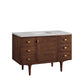 Amberly 48" Single Vanity, Mid-Century Walnut w/ 3 CM Eternal Serena Top