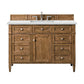 Brittany 48" Single Vanity, Saddle Brown w/ 3 CM Ethereal Noctis Quartz Top