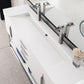 Columbia 72" Double Vanity, Glossy White w/ Glossy White Composite Stone Top