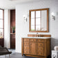 Bristol 48" Single Vanity, Saddle Brown w/ 3 CM Ethereal Noctis Quartz Top