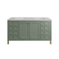 Chicago 60" Double Vanity, Smokey Celadon w/ 3 CM Eternal Serena Top