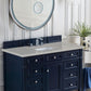 Brittany 48" Single Vanity, Victory Blue w/ 3 CM Eternal Serena Quartz Top