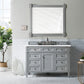 Brittany 48" Single Vanity, Urban Gray w/ 3 CM Arctic Fall Solid Surface Top