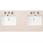 Bristol 60" Double Vanity, Bright White w/ 3 CM Eternal Marfil Quartz Top