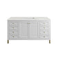 Chicago 60" Single Vanity, Glossy White w/ 3 CM Ethereal Noctis Top