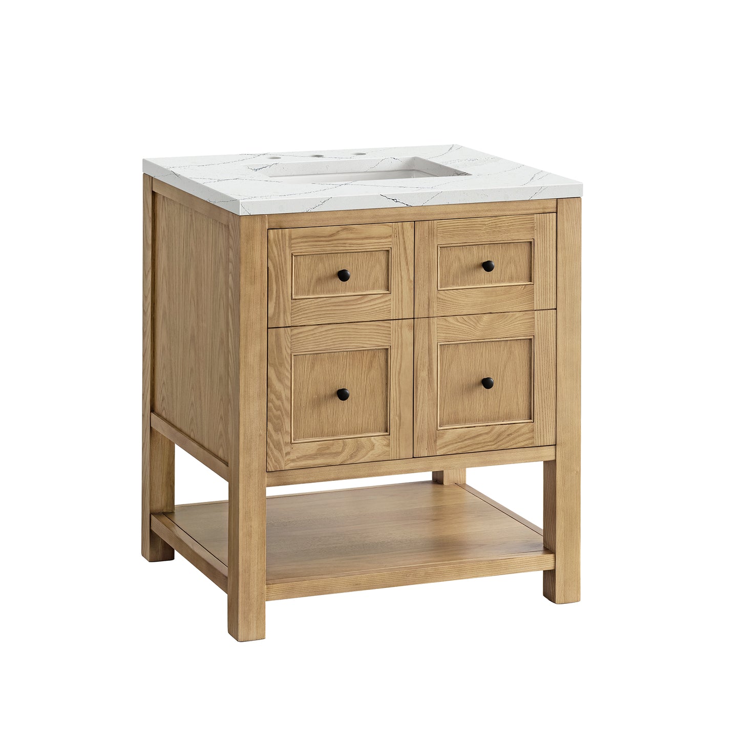 Breckenridge 30" Single Vanity, Light Natural Oak w/ 3 CM Ethereal Noctis Top