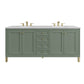 Chicago 72" Double Vanity, Smokey Celadon w/ 3 CM Arctic Fall Top