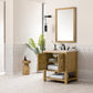 Breckenridge 30" Single Vanity, Light Natural Oak w/ 3 CM Eternal Marfil Top