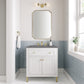 Chicago 30" Single Vanity, Glossy White w/ 3 CM Grey Expo Top