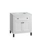 Chicago 30" Single Vanity, Glossy White w/ 3 CM Ethereal Noctis Top