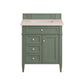 Brittany 30" Single Vanity, Smokey Celadon w/ 3 CM Eternal Marfil Top