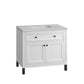 Chicago 36" Single Vanity, Glossy White w/ 3 CM Eternal Serena Top