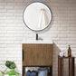 Columbia 24" Single Vanity, Latte Oak, Matte Black w/ White Glossy Composite Stone Top