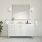 Chicago 60" Single Vanity, Glossy White w/ 3 CM White Zeus Top