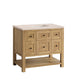 Breckenridge 36" Single Vanity, Light Natural Oak w/ 3 CM Eternal Marfil Top