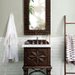 Balmoral 26" Single Vanity, Antique Walnut w/ 3 CM Arctic Fall Solid Surface Top