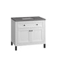 Chicago 36" Single Vanity, Glossy White w/ 3 CM Grey Expo Top