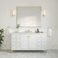 Chicago 60" Single Vanity, Glossy White w/ 3 CM Carrara Marble Top