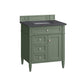 Brittany 30" Single Vanity, Smokey Celadon w/ 3 CM Charcoal Soapstone Top