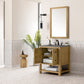 Breckenridge 30" Single Vanity, Light Natural Oak w/ 3 CM Grey Expo Top