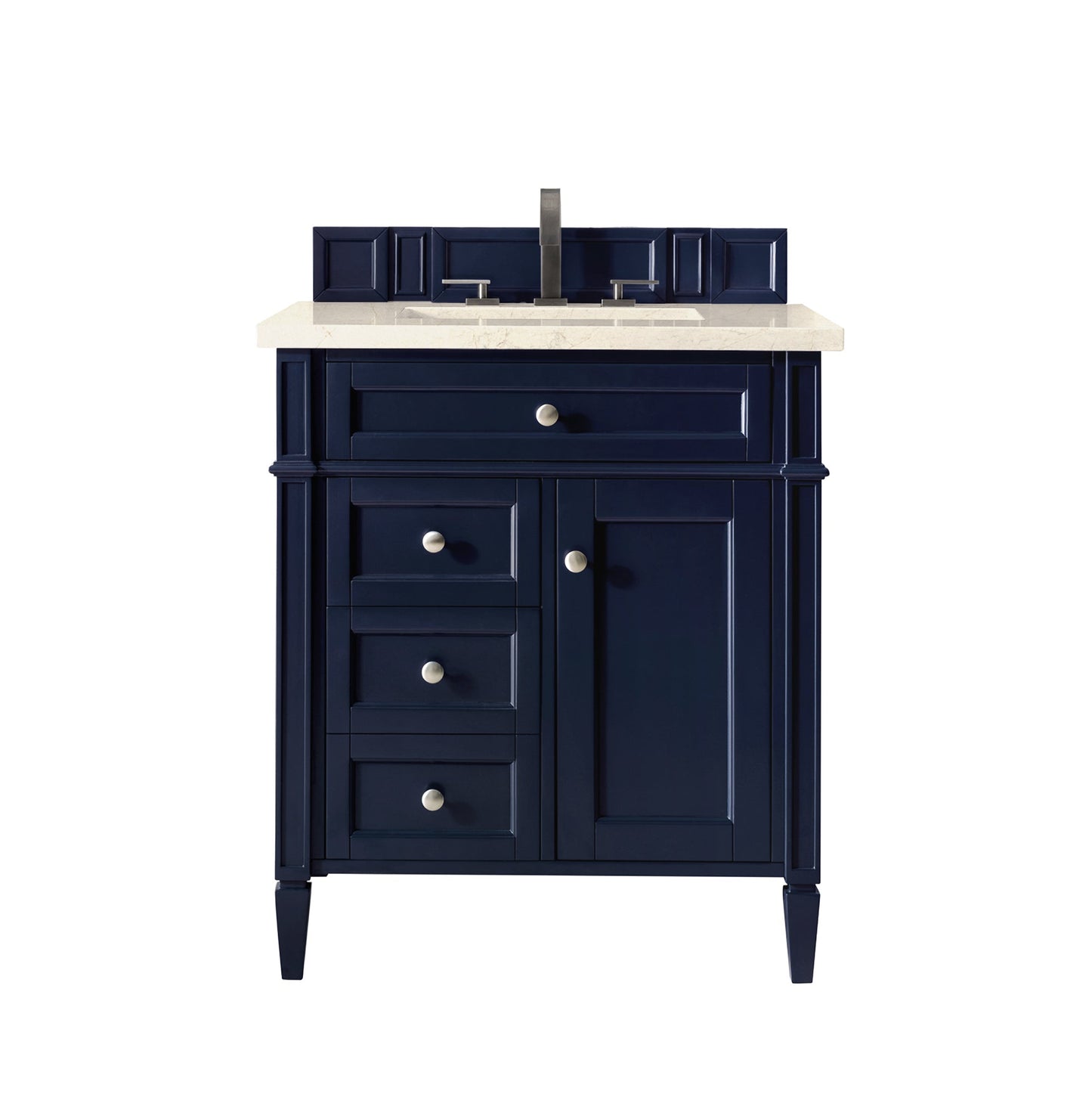 Brittany 30" Single Vanity, Victory Blue w/ 3 CM Eternal Marfil Quartz Top