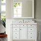 Bristol 48" Single Vanity, Bright White w/ 3 CM Eternal Marfil Quartz Top