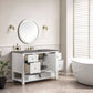 Breckenridge 48" Single Vanity, Bright White w/ 3 CM Grey Expo Top