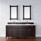 Brittany 72" Double Vanity, Burnished Mahogany w/ 3 CM Eternal Marfil Quartz Top