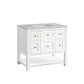 Breckenridge 36" Single Vanity, Bright White w/ 3 CM Eternal Serena Top