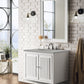 Athens 30" Single Vanity, Glossy White w/ 3 CM Eternal Serena Top