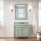 Brittany 36" Single Vanity, Sage Green w/ 3 CM Arctic Fall Solid Surface Top