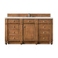 Bristol 60" Single Vanity, Saddle Brown w/ 3 CM Ethereal Noctis Quartz Top